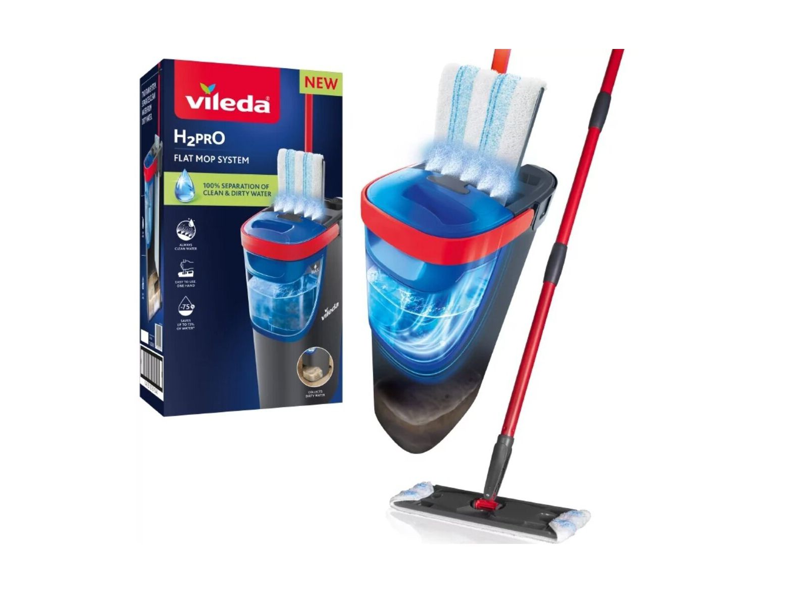 BOX Vileda Mop płaski H2prO 175774